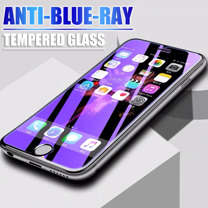 Защитное закаленное стекло с защитой от синего излучения для Iphone 11 Pro Xs Max X Xr Iphone 7 8 6s 6 Plus 5 5S Se