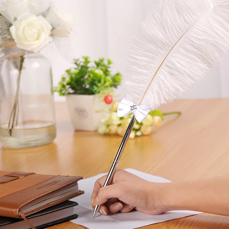 40 см перо для банкета гость бантик знак пера ручка свадебной вечеринки