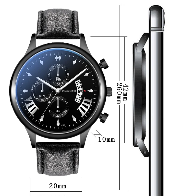 Часы наручные мужские в стиле ретро деловые повседневные кварцевые простые с