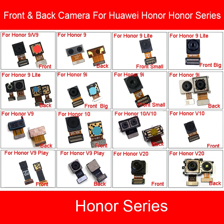 Гибкий кабель для передней и задней камеры Huawei Honor View 9 9i 10 V9 Play V10 V20 Lite запасные