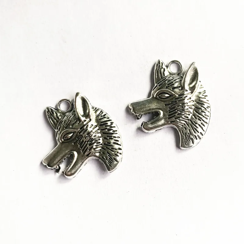 

12Pcs Horror Charm Wolf Head Charms Pendants Fit Handmade Necklace DIY Bracelet Accessories Alloy jewelry Gifts Girlfriends