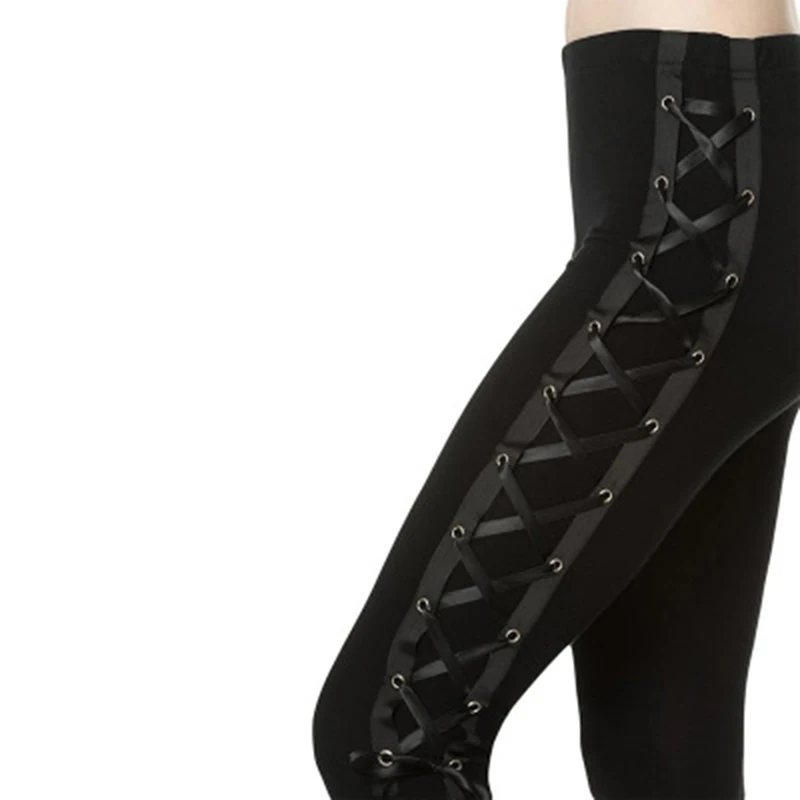 Женские брюки с завышенной талией сексуальные брюки-клеш Осенние готические