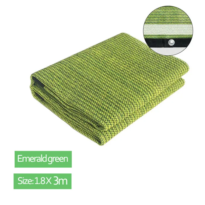 Emerald green 1.8X3m Цветы суккулентные растения, укрывающая от солнца сетка сад солнцезащитный крем ткань сетка растение покрытие летний тент навес 3 цвета - Color: Emerald green 1.8X3m