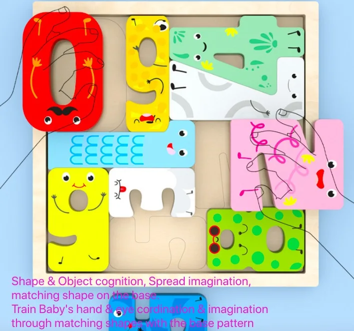 3D Деревянный Пазл сделай сам игрушки в виде животных Монтессори познавательное