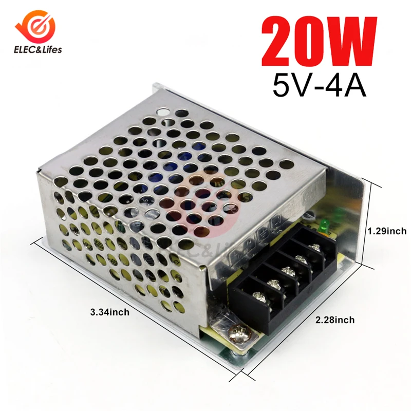 AC 110 V/220 V к DC 5V 20W 25W 50W импульсный трансформатор питания для светодиодной ленты умный дом