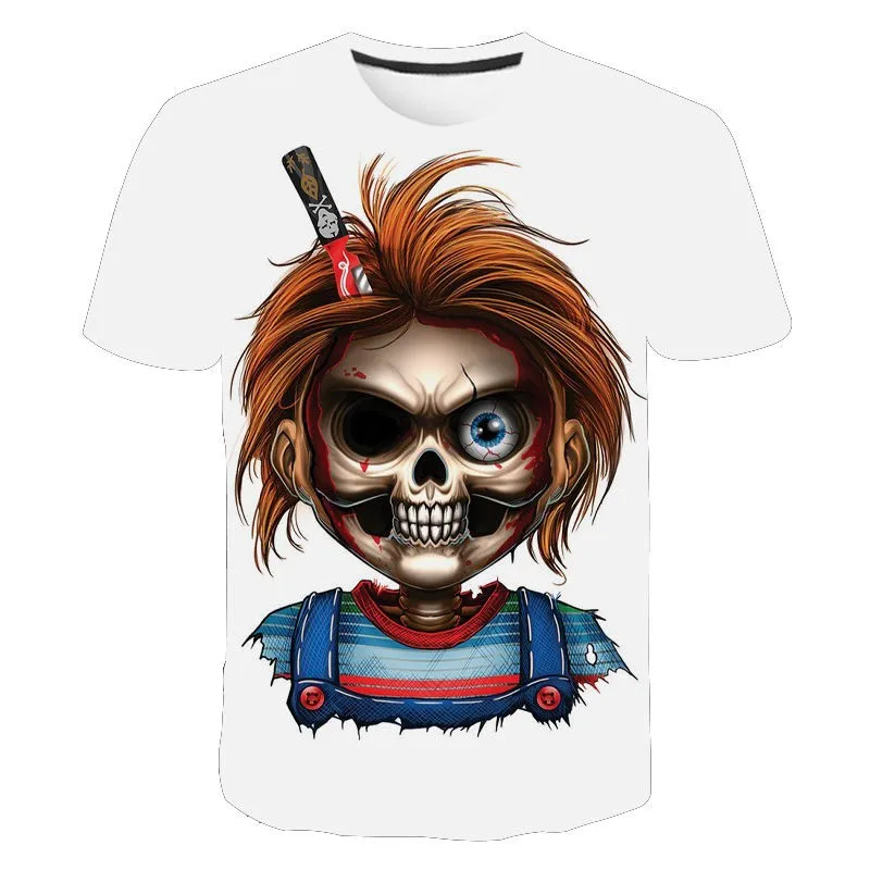 

Horror Chucky Men New Fashion Cool 3D Printed T-shirts New Style T Shirt Chucky Leisure Tops men T-shirts 2021 Summer New