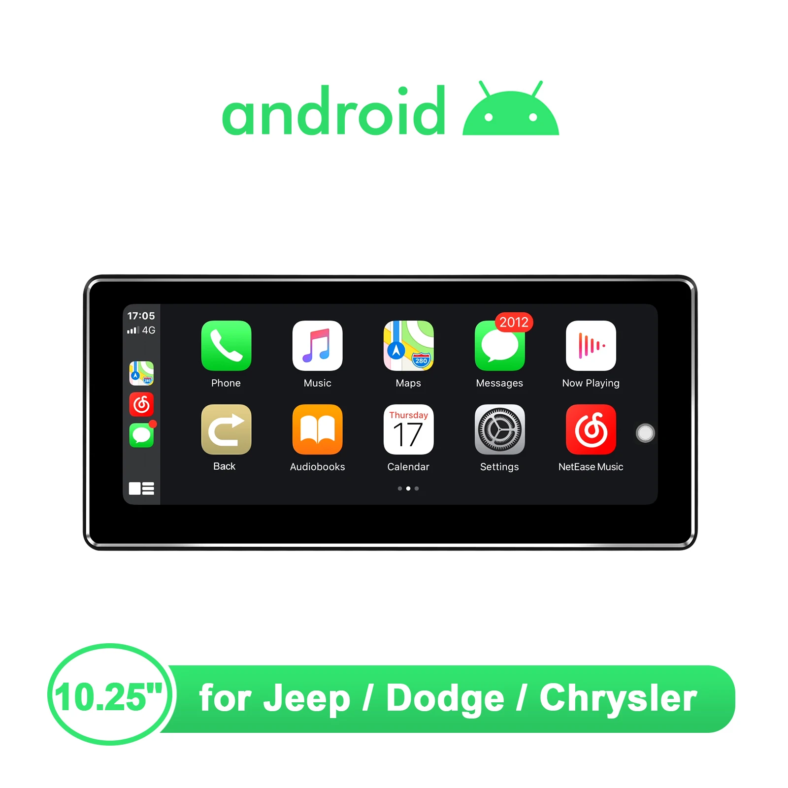 저렴한 차량용 멀티미디어 플레이어 10.25 인치 헤드 유닛, 안드로이드 10, 라디오 스테레오, 지프 랭글러 무선 카플레이, 안드로이드 오토 스티어링 휠 4G