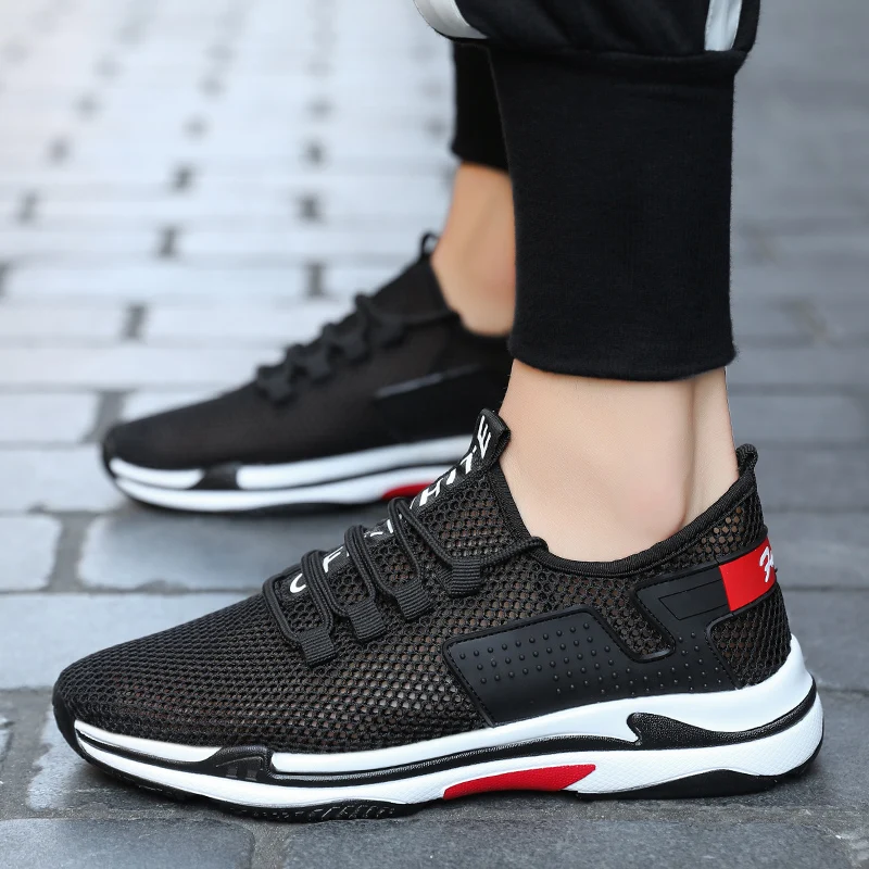 Кроссовки мужские легкие с перфорацией дышащие уличные спортивные туфли удобные