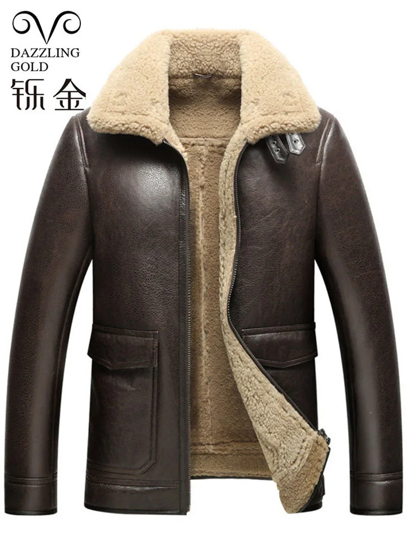 Мужское пальто из 100% натуральной кожи мужская куртка овчины для мужчин модное