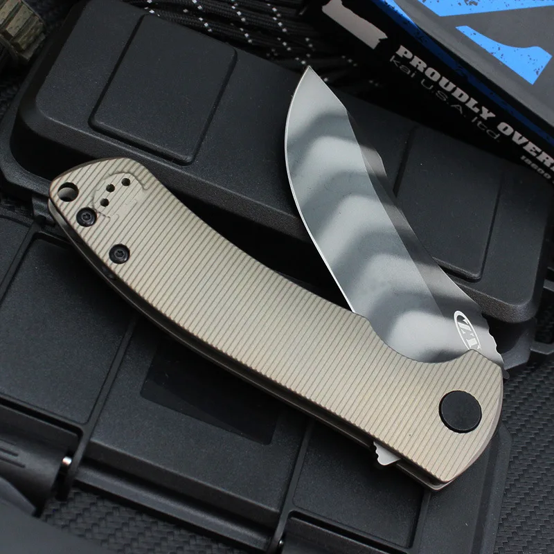 Складной нож с узором тигра портативный карманный тактический клинок для