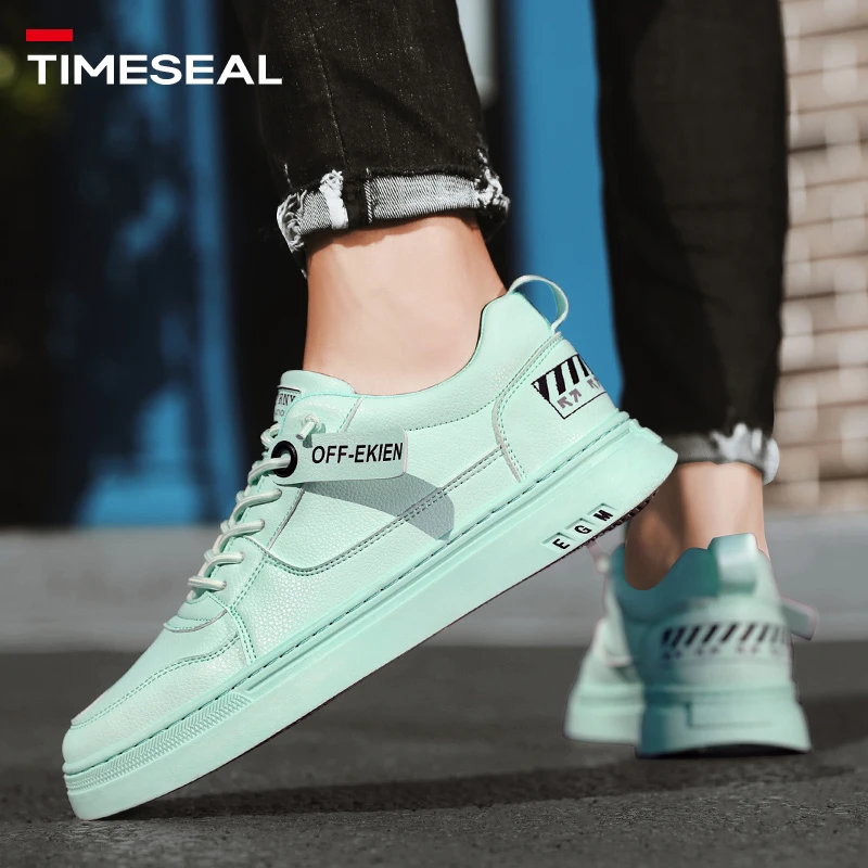 

TIMESEAL Men's Casual Shoes Summer Breathable Lace-up Leisure Sports Walking Shoes 2021 New Fashion Trendy Outdoor Sneakers