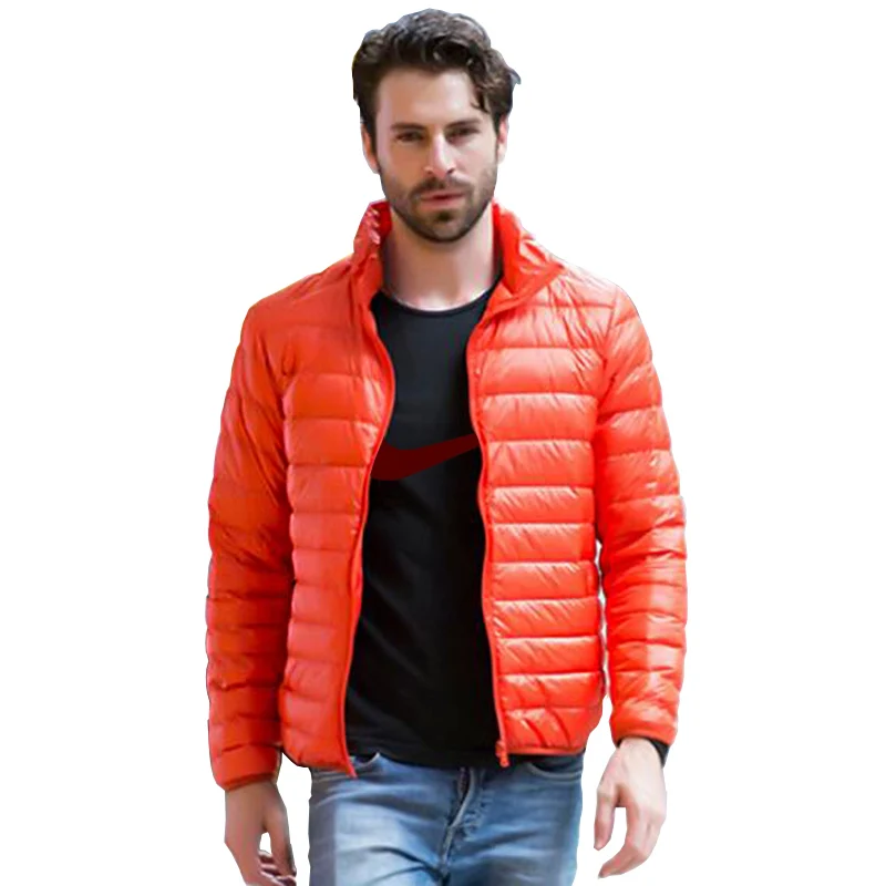 Nice Winter Men Ultralight Jacket 80% White Duck Down Jackets Outdoors Male Casual jacketCoat | Мужская одежда