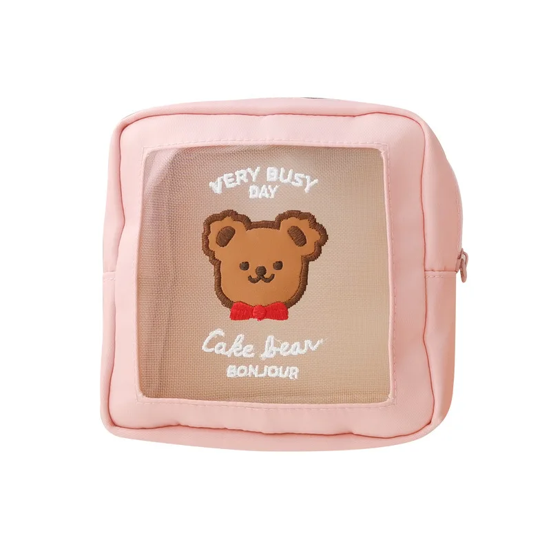 Вместительная мультяшная косметичка новинка 2021 портативная Сетчатая Сумка для