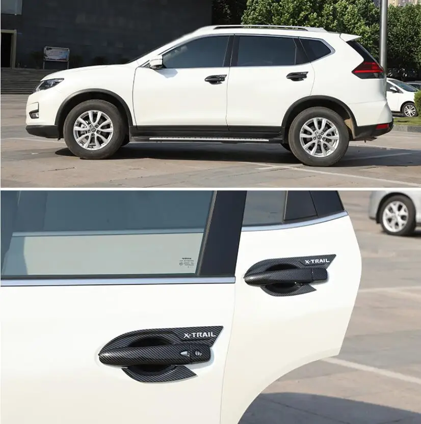 Автомобильная крышка из углеродного волокна для Nissan X trail 2014 2019 ручки/Крышка