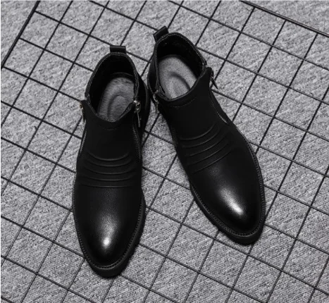 Новинка Стильные Мужские модельные ботинки на молнии модные мужские ботильоны