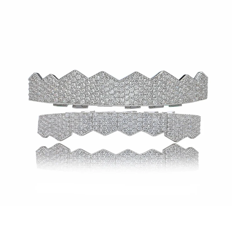 Блестящий полностью сверкающий кристаллический гриль для зубов в стиле хип-хоп с