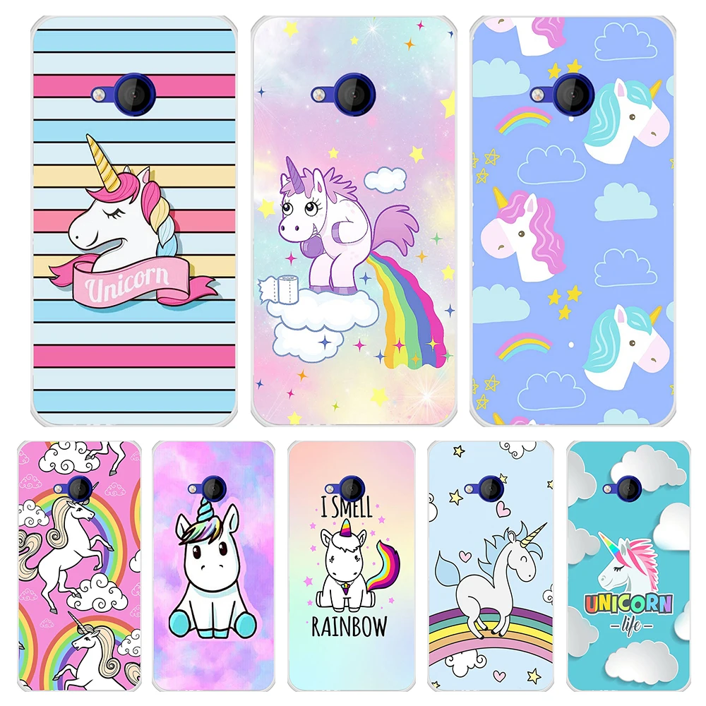 

Phone Case Silicone For HTC U Play Cute Rainbow Unicorn Back Cover For HTC U Play Cases