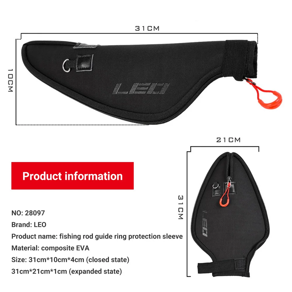 

LEO Fishing Bags Spinning Reel Pouch fishing rod case Fishing Rod Guide Ring Protective Cover Holder Storage Portable EVA Bag