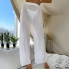 Летние женские шифоновые купальники, прозрачные брюки, бикини, накидки, кафтан, саронг, пляжные пикантные брюки, однотонный купальник, накидки