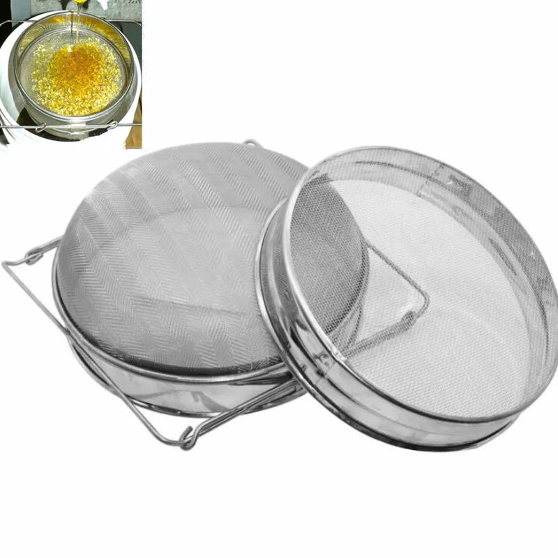 

Reusable Honey Strainer Double Sieve Stainless Steel Beekeeping Equipment Straining Yogurt Strainer Practical Beekeeping Tools