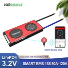 Высокоточный умный BMS 16S 48V 80A 100A 120A 3,2 V lifepo4 BMS Bluetooth 485 CAN box NTC UART