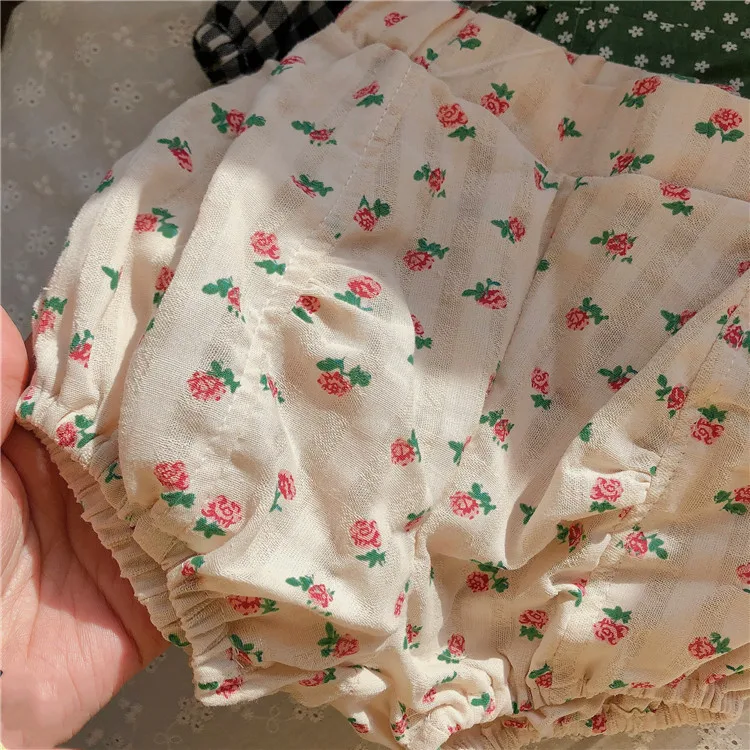 

Summer Baby Girls Kids Pant Spot Lattice Casual Big PP Pants Bloomers toddler Children Clothes Wear Princess Shorts