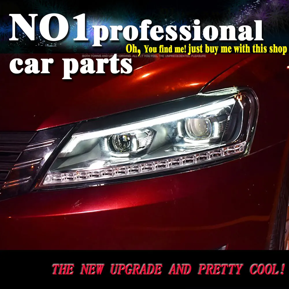 

OUMIAO Car Styling for New VW Passat B7 Headlights 2012-2015 Passat LED Headlight DRL Bi Xenon Lens High Low Beam