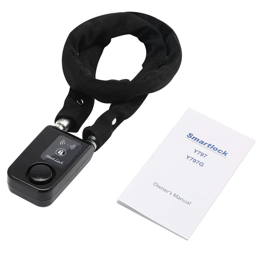 

New Super Intelligent Phone APP Control Smart Alarm Lock Waterproof 110dB Alarm Bicycle Lock Outdoor Anti Theft Lock