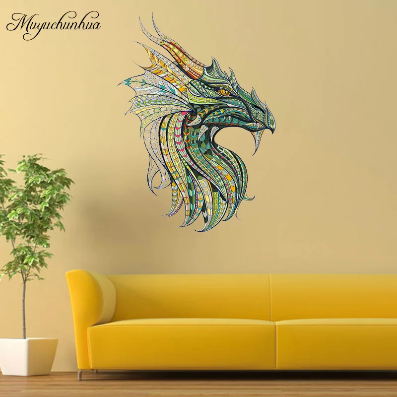 Muyuchunhua DIY Декор дракон король настенный стикер Семья Наклейка для гостиной
