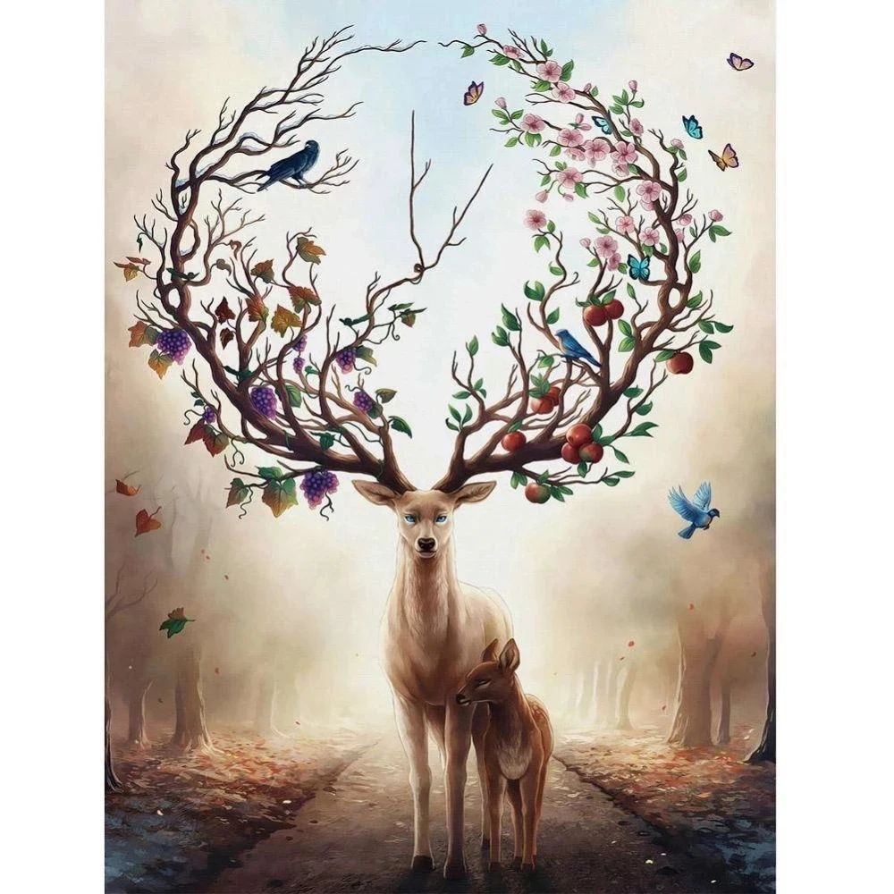 

5D Diamond Painting Fantasy Deer Mosaic Pattern Handmade Rhinestone Art Diamond Embroidery Home Decoration Gift Hanging Picture