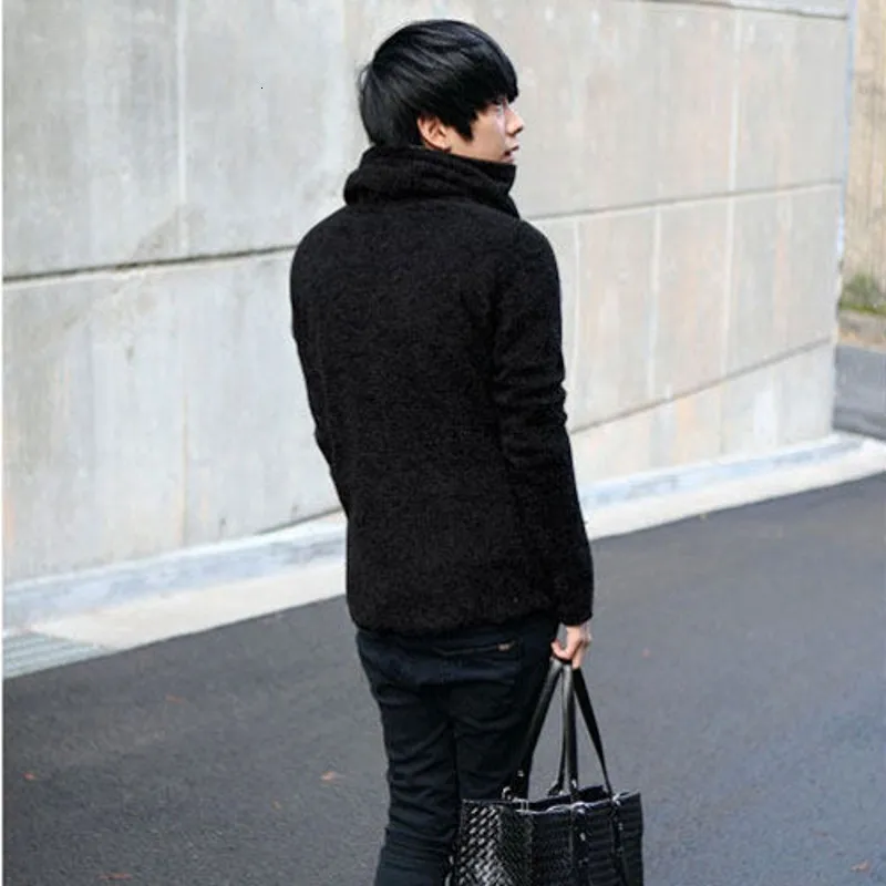 Новинка 2020 модные корейские мужские осенние Свободные шерстяные толстые свитера