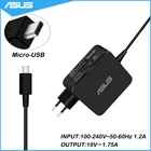 Адаптер питания для ноутбуков Asus, 19 в, 1,75 А, 33 Вт, с Micro-USB
