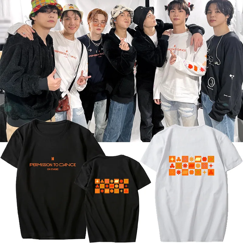 

Permission to Dance t shirts Bangtan t-shirt Cotton Short Sleeve Kpop Fans tees