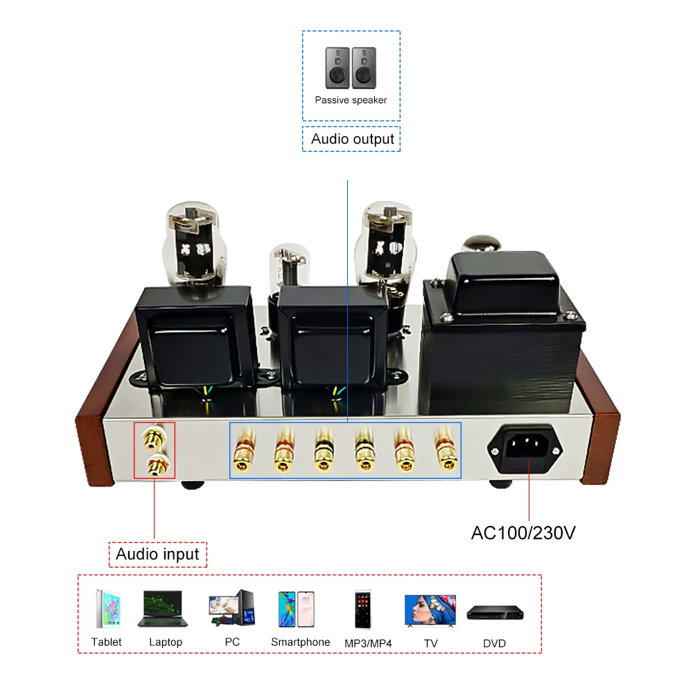 AIYIMA-трубка HiFi усилитель звука класс A 6N9P 6P3P усилитель мощности предусилитель Стерео предусилитель аудио DIY аудио усилители домашний кинотеатр