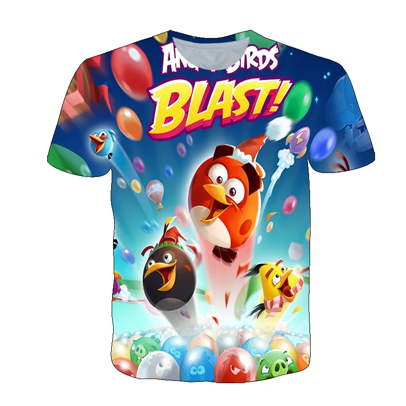 

Bird Game Boy Girl t-shirt Cool Summer O-neck Children's T shirt Tee Tops Hot Sale 3D Printed Childrens T shirts 2021