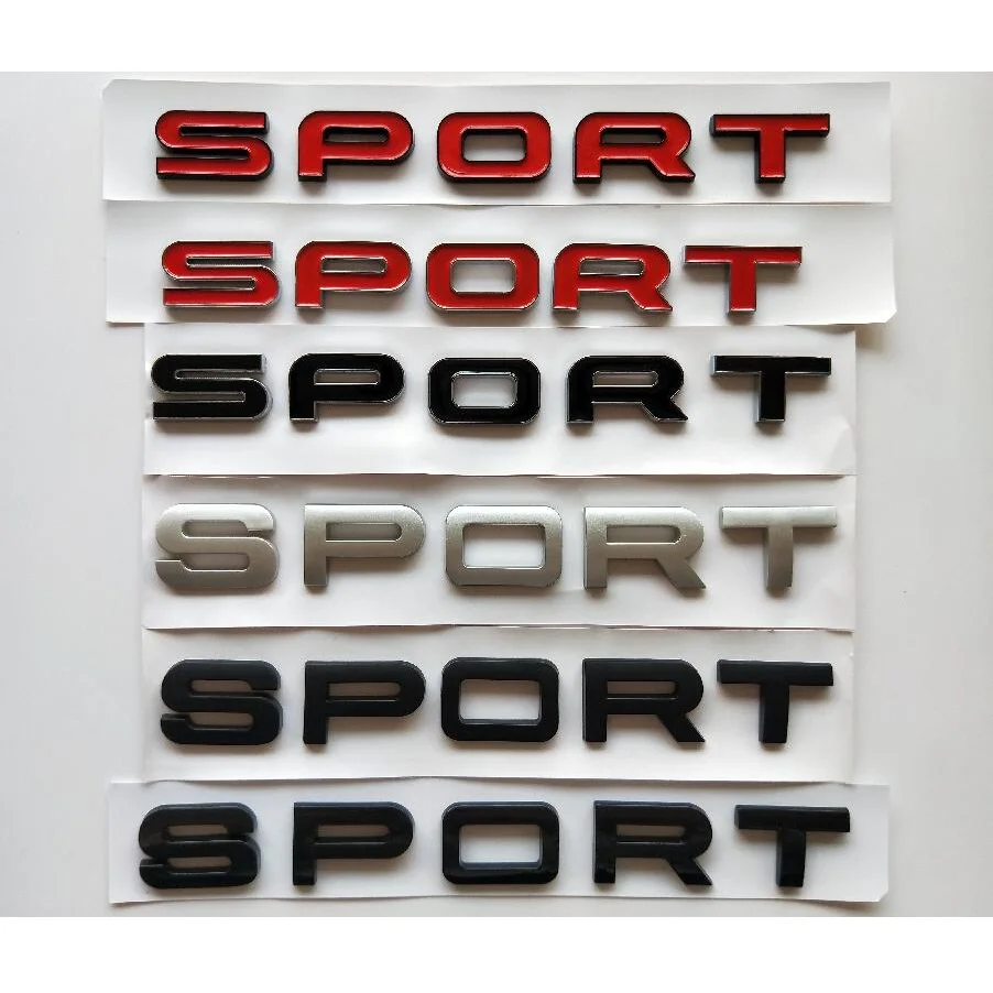 Черные красные хромированные серебряные значки с буквами спортивные эмблемы