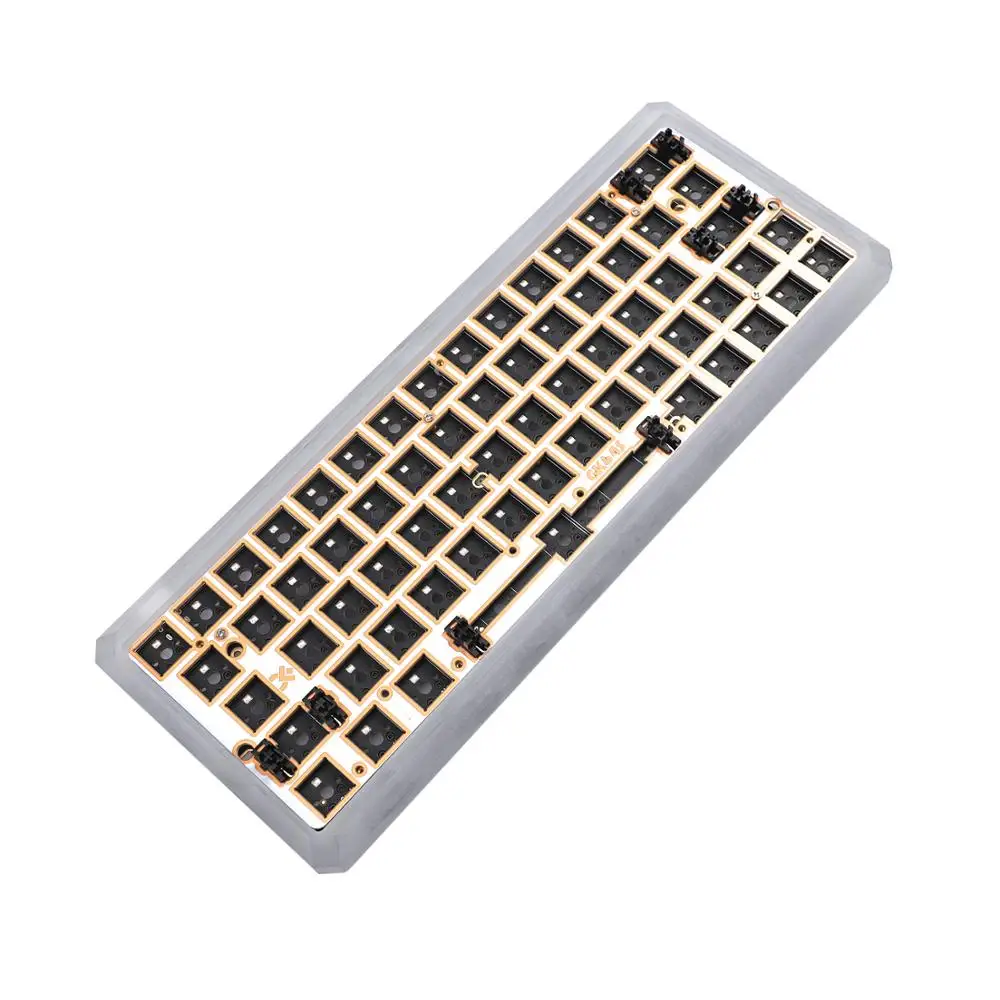GK64 GK64x GK64xs RGB Горячая замена программируемого Bluetooth проводной CNC чехол печатная