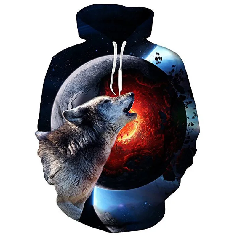 

Hot sale Galaxy animal wolf series Hoodie Men/Women vintage Winter/Autumn Pullovers Sweatshirts 3D printed long sleeve Tracksuit