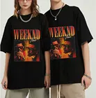 Винтажная черная футболка унисекс The Weeknd 2,0 90-х годов, Мужская футболка, ретро Графические футболки, мужские и женские футболки, топы