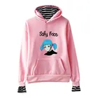 Лидер продаж, костюм для косплея Салли из аниме ужасная игра, тонкая толстовка с 3D-принтом в полоску, свитшот, топы с париком Салли, латексная маска