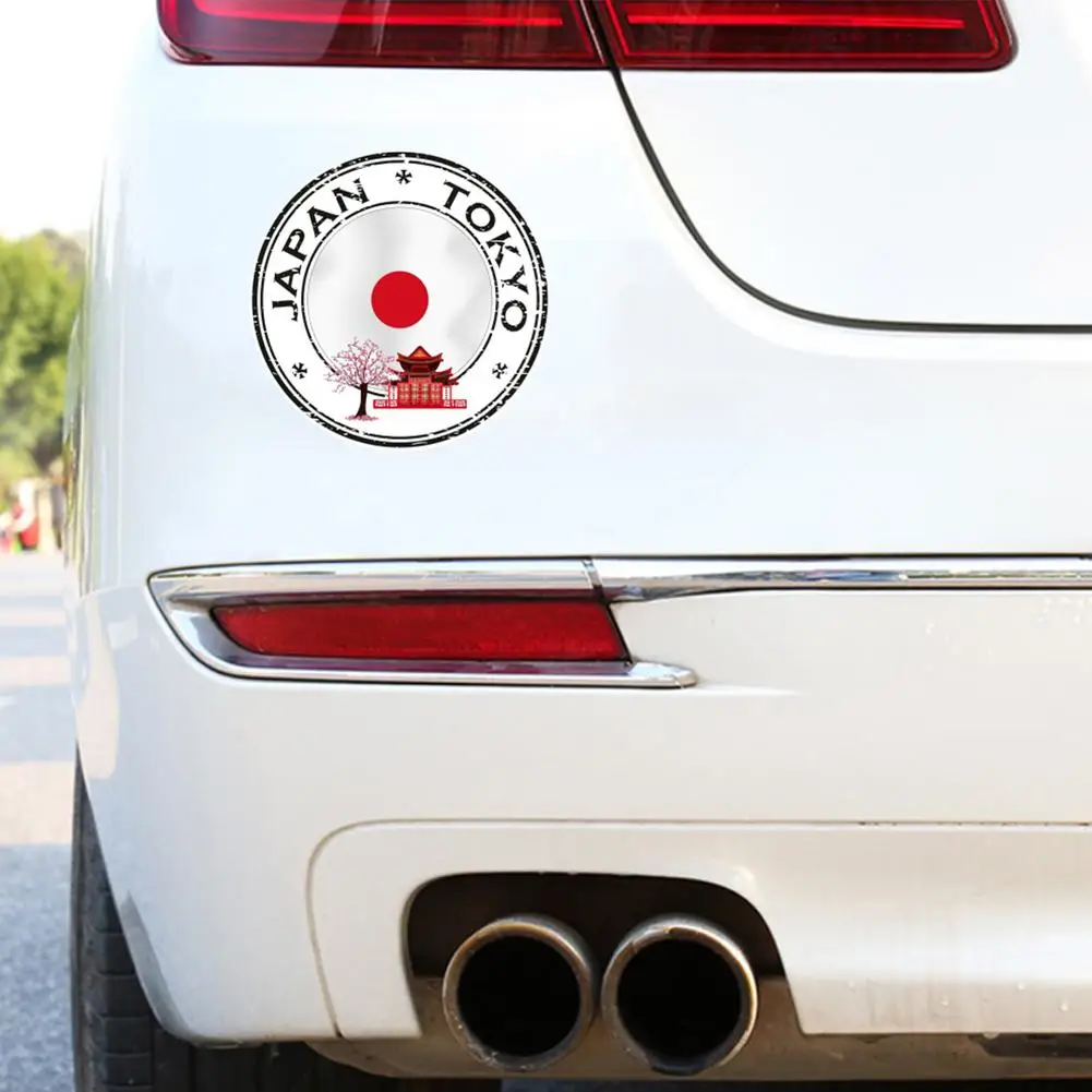 12x12 см Автомобильная задняя наклейка в японском Токио стиле круглая