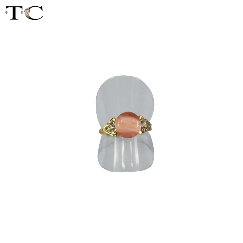 Бесплатная доставка 24 шт. Прозрачное пластиковое кольцо дисплей подставка