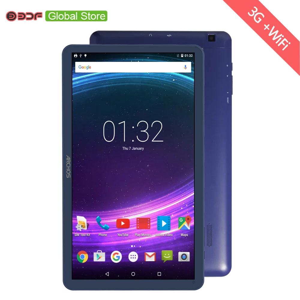 10 дюймовый планшет с четырёхъядерным процессором ОЗУ 1 ГБ ПЗУ 16 Android 5 3G|phone call|tablet pc