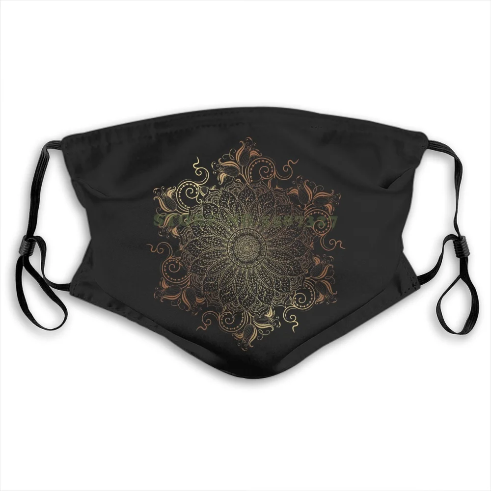 Графические маски для лица Mandala Copper мужчин и женщин | Аксессуары одежды