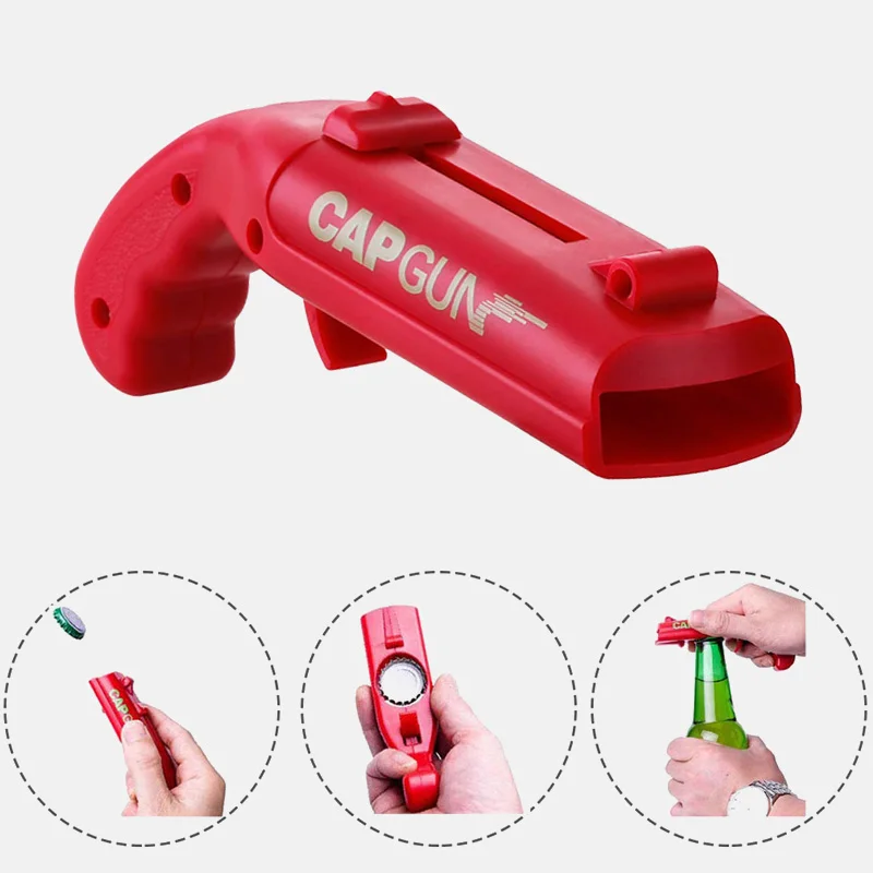 Портативный штопор в форме пистолета для пивных напитков летающий колпачок
