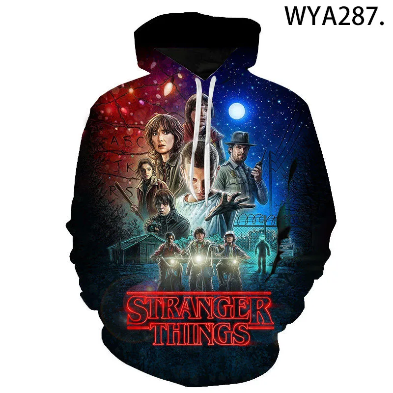 

Men Women Children Stranger Things Sweatshirts Hoodies 3D Printed Streetwear Boy Girl Kids Pullover Long Sleeve Fashion Jacket