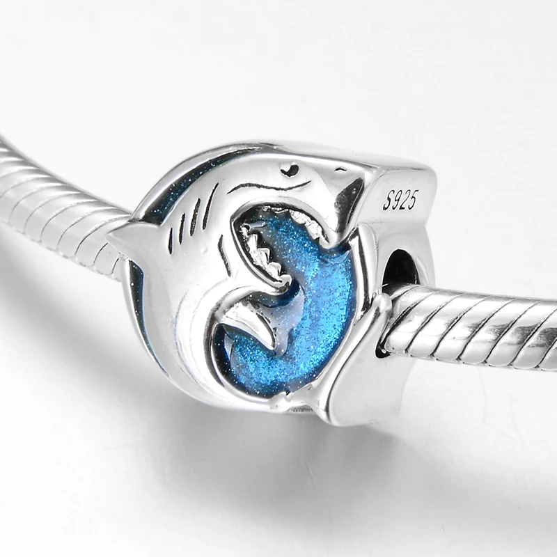 Модный Оригинальный европейский браслет с шармами Акула в волнах | Украшения и