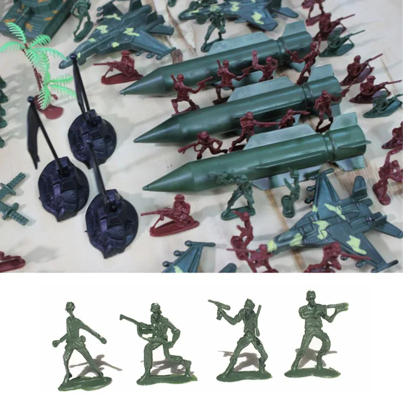 307 шт./компл. Пластиковые 4 см набор моделей военного солдата сумка для мальчиков