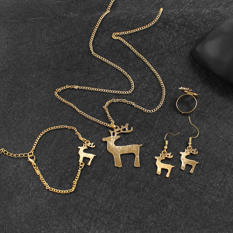 Рождественская серия новогодний костюм ювелирные изделия олень кулон ожерелье