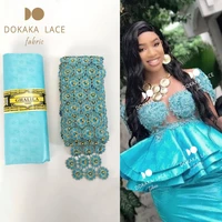 55 yards african lace fabric 2022 high quality cotton basin riche and ribbons for craftes diy bridal wedding material